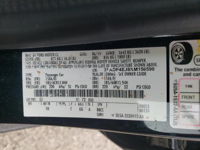 Photo 10 from auction – 2019 FORD FIESTA SE with VIN 3FADP4EJ8KM156590