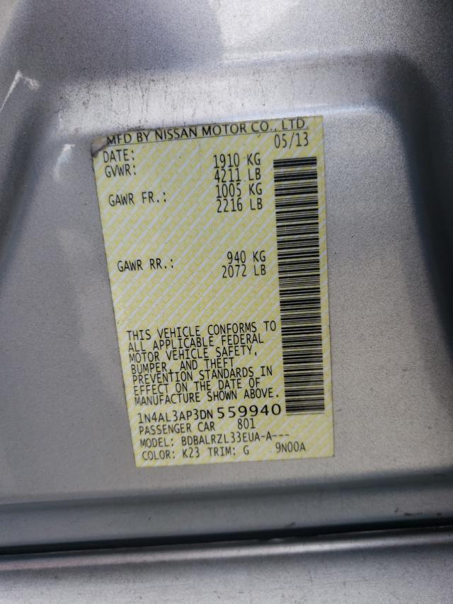 Photo 10 from auction – 2013 NISSAN ALTIMA 2.5 with VIN 1N4AL3AP3DN559940