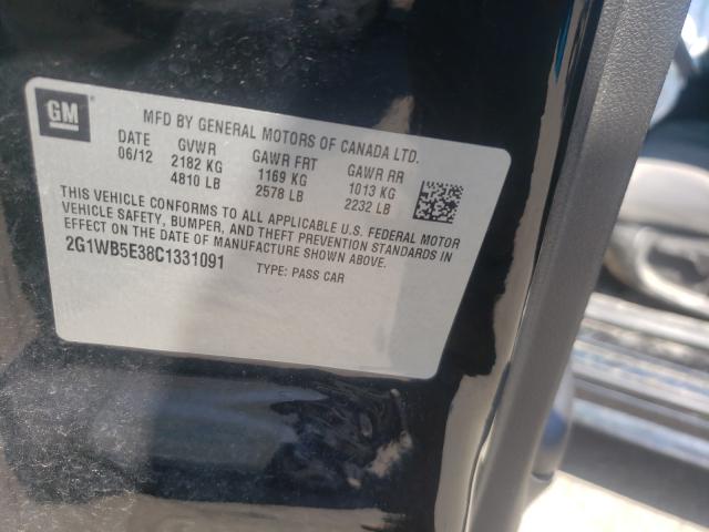 Photo 10 from auction – 2012 CHEVROLET IMPALA LT with VIN 2G1WB5E38C1331091