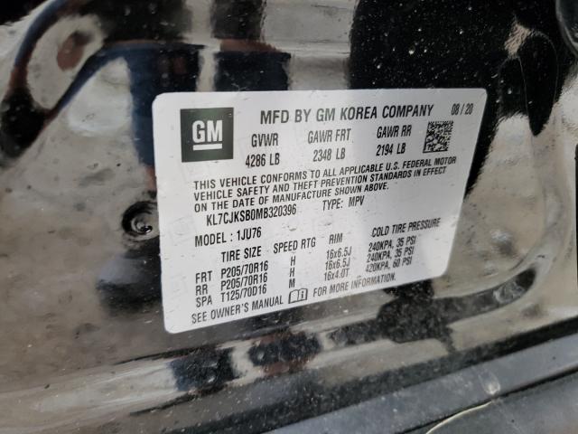 Photo 10 from auction – 2021 CHEVROLET TRAX LS with VIN KL7CJKSB0MB320396