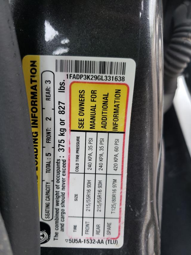 Photo 10 from auction – 2016 FORD FOCUS SE with VIN 1FADP3K29GL331638