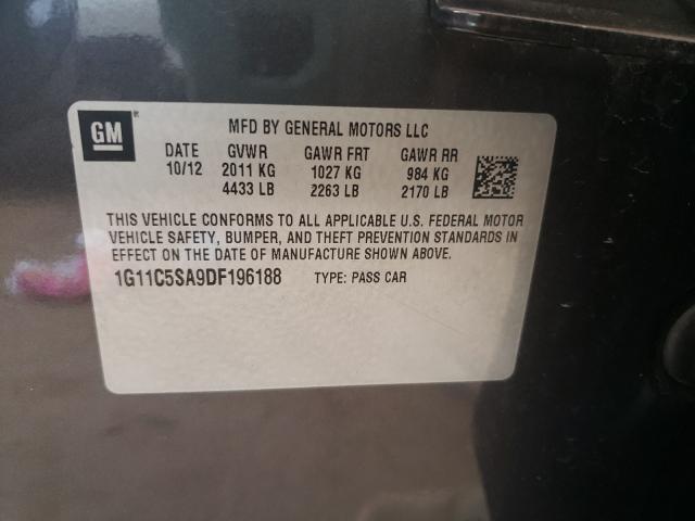 Photo 10 from auction – 2013 CHEVROLET MALIBU 1LT with VIN 1G11C5SA9DF196188