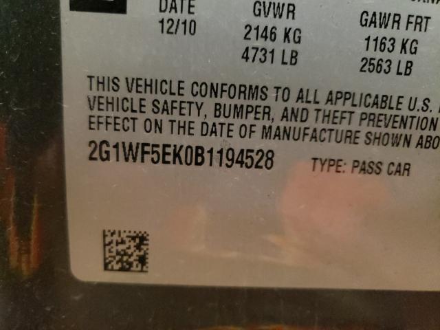 Photo 10 from auction – 2011 CHEVROLET IMPALA LS with VIN 2G1WF5EK0B1194528