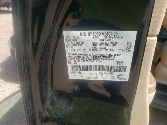 Photo 10 from auction – 2012 FORD ESCAPE LIM with VIN 1FMCU0E75CKB13275