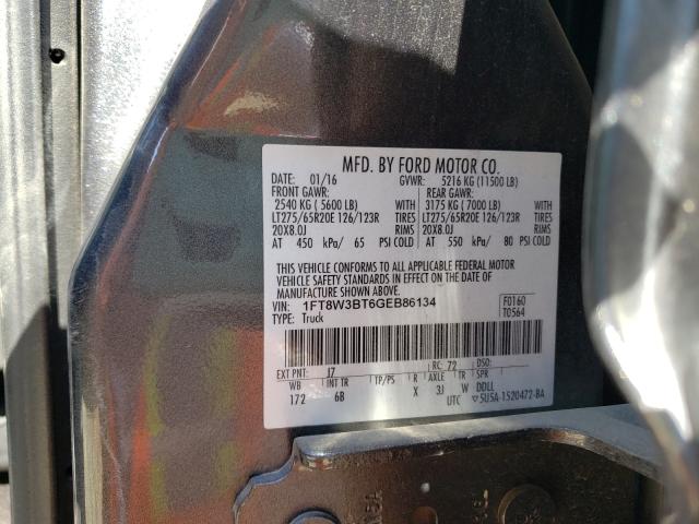 Photo 10 from auction – 2016 FORD F350 SUPER with VIN 1FT8W3BT6GEB86134