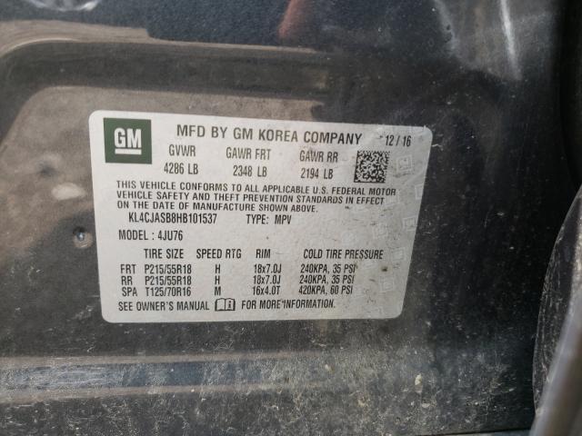 Photo 10 from auction – 2017 BUICK ENCORE PRE with VIN KL4CJASB8HB101537