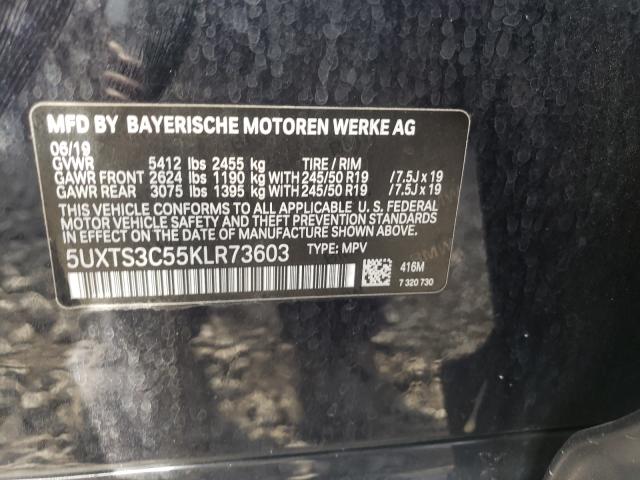 Photo 10 from auction – 2019 BMW X3 with VIN 5UXTS3C55KLR73603