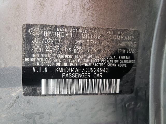 Photo 10 from auction – 2013 HYUNDAI ELANTRA with VIN KMHDH4AE7DU924943