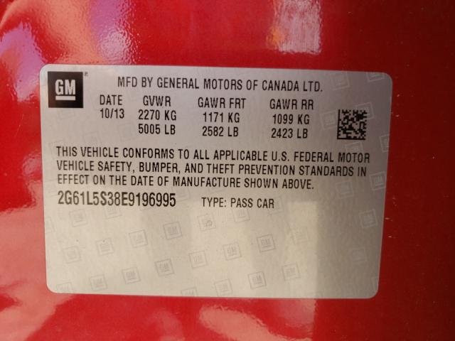 Photo 10 from auction – 2014 CADILLAC XTS with VIN 2G61L5S38E9196995