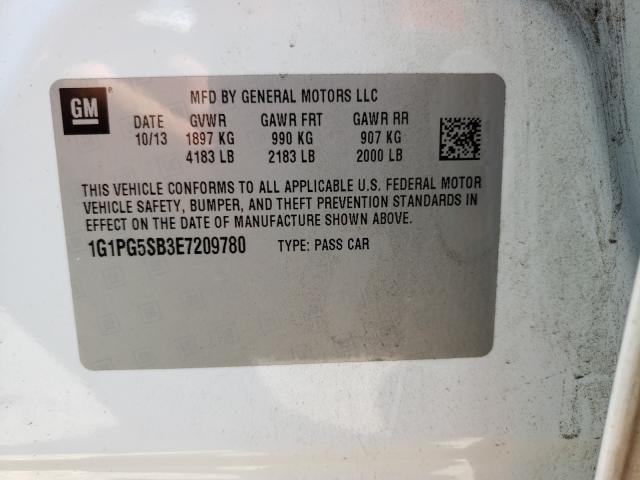 Photo 10 from auction – 2014 CHEVROLET CRUZE LTZ with VIN 1G1PG5SB3E7209780