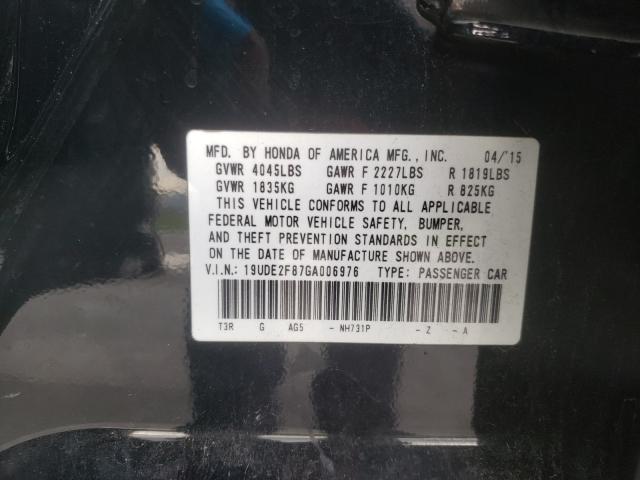 Photo 10 from auction – 2016 ACURA ILX PREMIU with VIN 19UDE2F87GA006976