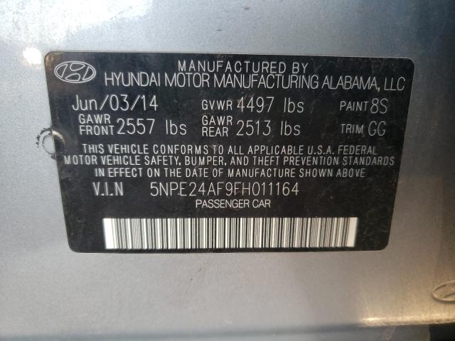 Photo 10 from auction – 2015 HYUNDAI SONATA with VIN 5NPE24AF9FH011164