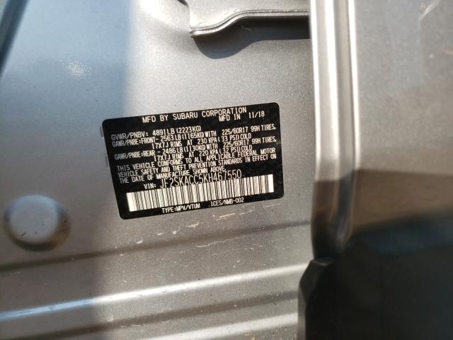 Photo 10 from auction – 2019 SUBARU FORESTER with VIN JF2SKACC5KH467550