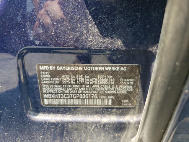 Photo 10 from auction – 2016 BMW X1 XDRIVE2 with VIN WBXHT3C37GP886176