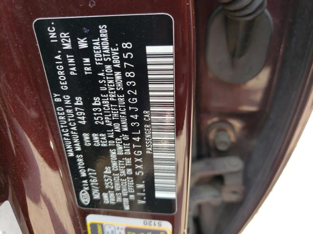 Photo 10 from auction – 2018 KIA OPTIMA LX with VIN 5XXGT4L34JG238758