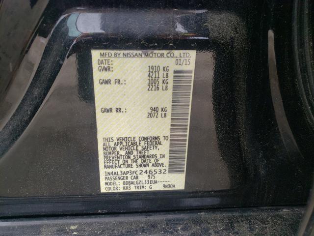 Photo 10 from auction – 2015 NISSAN ALTIMA 2.5 with VIN 1N4AL3AP3FC246532