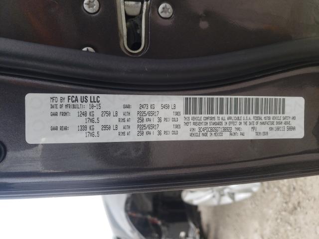 Photo 10 from auction – 2016 DODGE JOURNEY SX with VIN 3C4PDCBG5GT138922