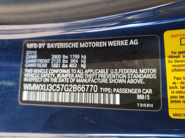 Photo 10 from auction – 2016 MINI COOPER S with VIN WMWXU3C57G2B66770
