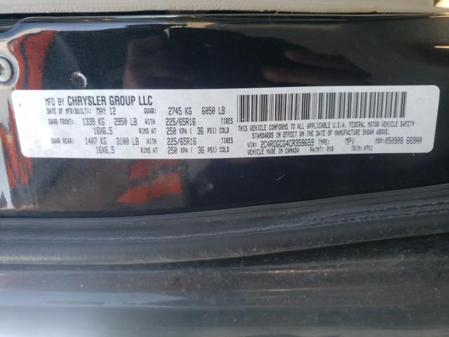 Photo 10 from auction – 2012 DODGE GRAND CARA with VIN 2C4RDGCG4CR358659