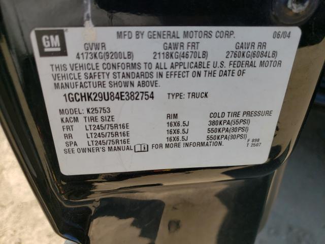 Photo 10 from auction – 2004 CHEVROLET K2500HD SI with VIN 1GCHK29U84E382754