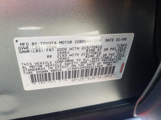 Photo 10 from auction – 1999 TOYOTA RAV4 with VIN JT3HP10V5X0211404