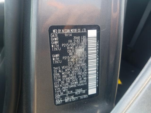 Photo 10 from auction – 2014 NISSAN JUKE S with VIN JN8AF5MR8ET454614