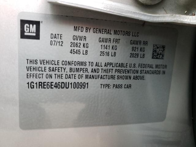 Photo 10 from auction – 2013 CHEVROLET VOLT with VIN 1G1RE6E46DU100991