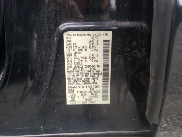 Photo 10 from auction – 2007 NISSAN FRONTIER C with VIN 1N6AD07W77C435400