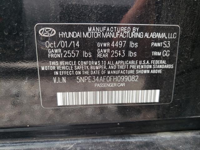 Photo 10 from auction – 2015 HYUNDAI SONATA SPO with VIN 5NPE34AF0FH099082
