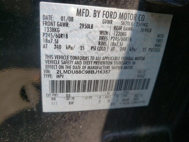 Foto 10 de la subasta – 2008 LINCOLN MKX con VIN 2LMDU88C98BJ16357