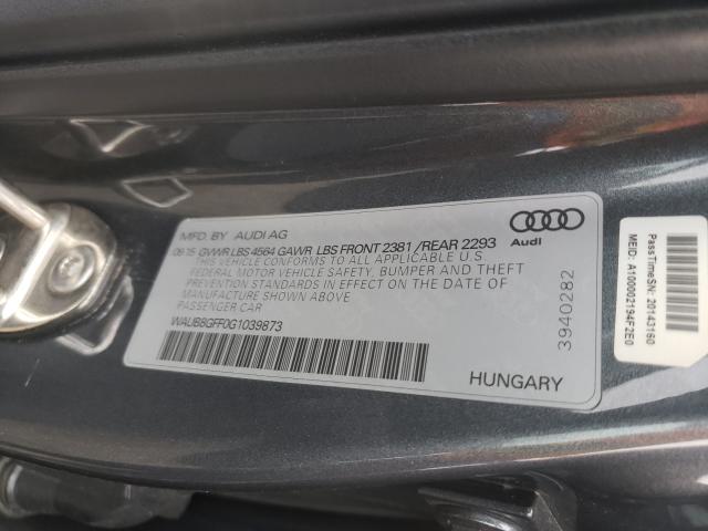 Photo 10 from auction – 2016 AUDI A3 PREMIUM with VIN WAUB8GFF0G1039873