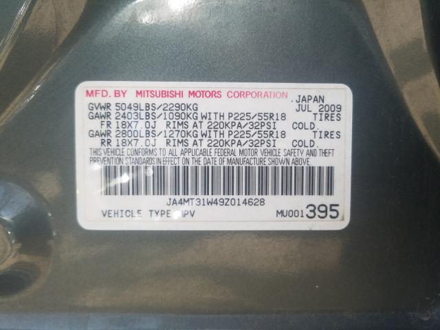 Photo 10 from auction – 2009 MITSUBISHI OUTLANDER with VIN JA4MT31W49Z014628