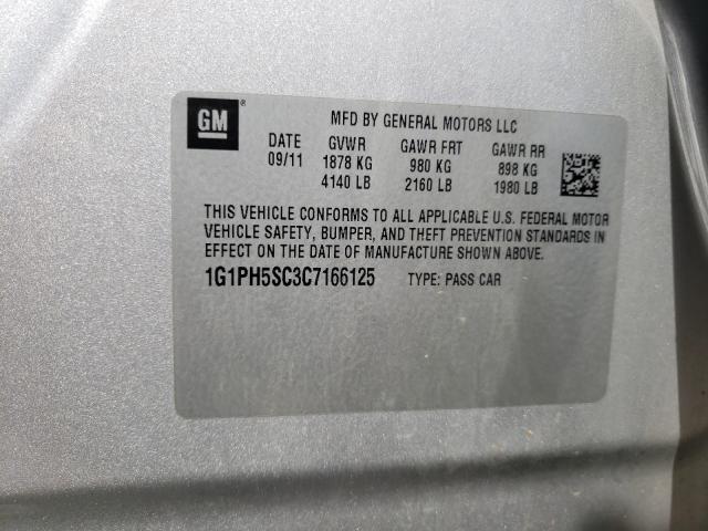 Photo 10 from auction – 2012 CHEVROLET CRUZE LTZ with VIN 1G1PH5SC3C7166125