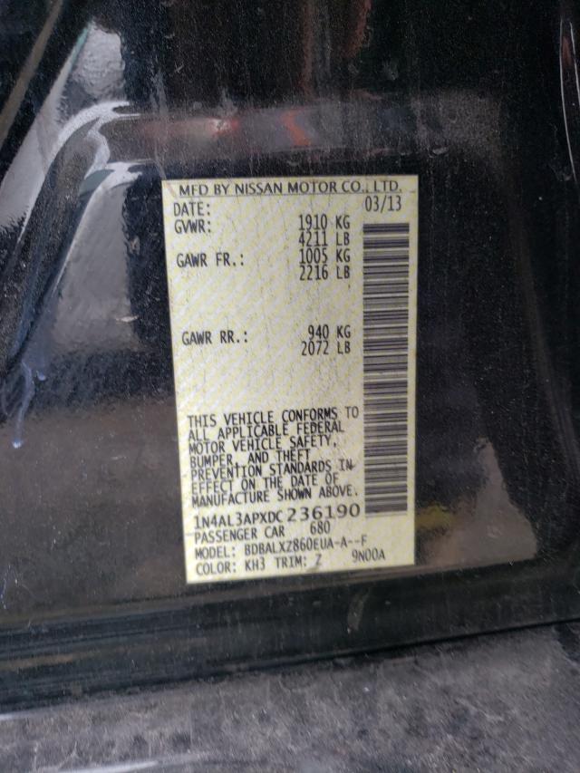 Photo 10 from auction – 2013 NISSAN ALTIMA 2.5 with VIN 1N4AL3APXDC236190