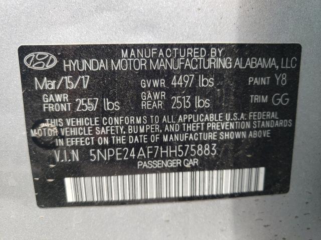 Photo 10 from auction – 2017 HYUNDAI SONATA SE with VIN 5NPE24AF7HH575883