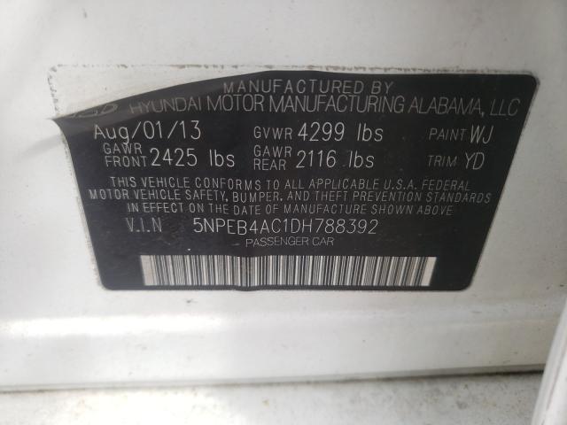 Photo 10 from auction – 2013 HYUNDAI SONATA GLS with VIN 5NPEB4AC1DH788392