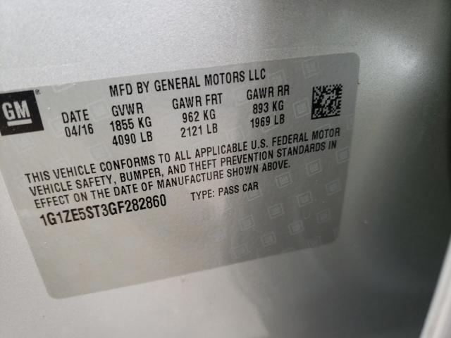 Photo 10 from auction – 2016 CHEVROLET MALIBU LT with VIN 1G1ZE5ST3GF282860