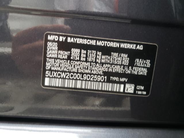 Photo 10 from auction – 2020 BMW X7 XDRIVE4 with VIN 5UXCW2C00L9D25901