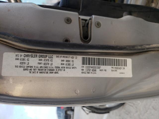 Photo 10 from auction – 2013 DODGE DART SE with VIN 1C3CDFAH5DD215367