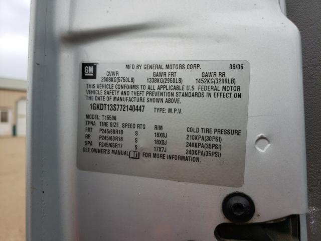 Photo 10 from auction – 2007 GMC ENVOY with VIN 1GKDT13S772140447