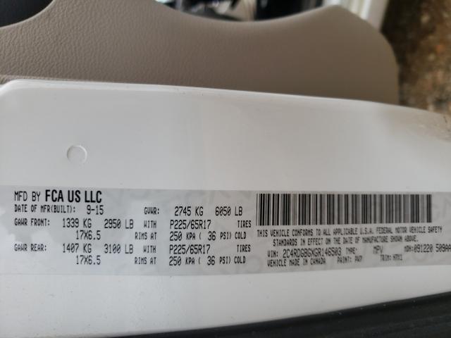 Photo 10 from auction – 2016 DODGE GRAND CARA with VIN 2C4RDGBGXGR146503