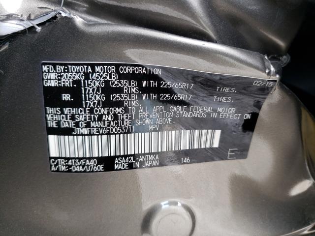 Photo 10 from auction – 2015 TOYOTA RAV4 XLE with VIN JTMWFREV6FD053711