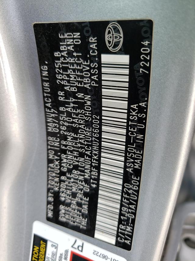 Photo 10 from auction – 2017 TOYOTA CAMRY LE with VIN 4T1BF1FKXHU766002