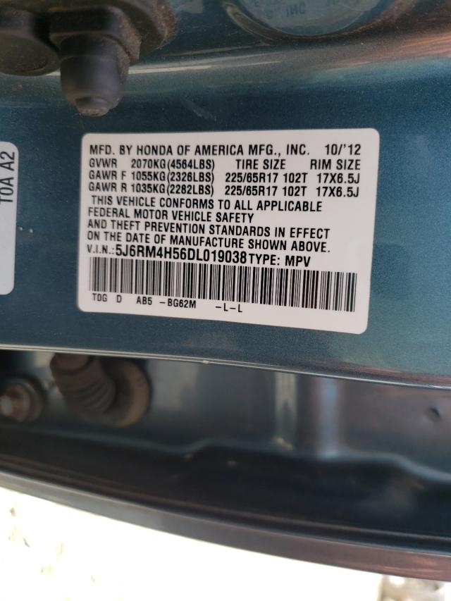 Photo 10 from auction – 2013 HONDA CR-V EX with VIN 5J6RM4H56DL019038