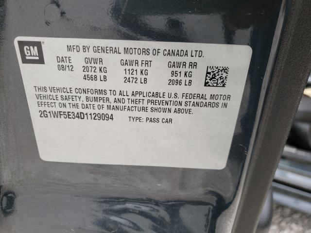 Photo 10 from auction – 2013 CHEVROLET IMPALA LS with VIN 2G1WF5E34D1129094