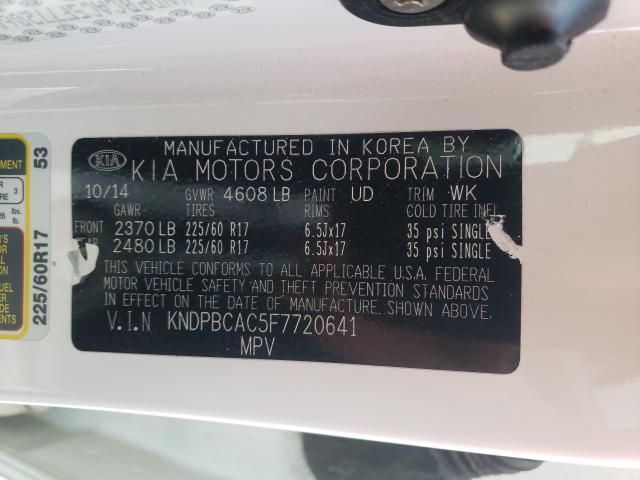 Photo 10 from auction – 2015 KIA SPORTAGE L with VIN KNDPBCAC5F7720641