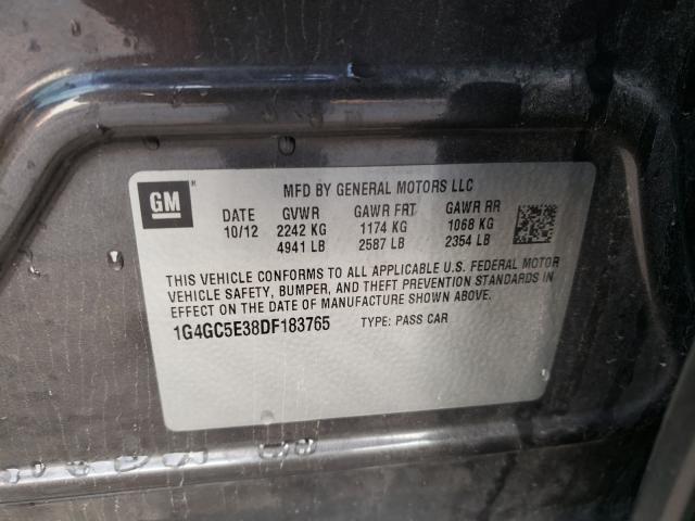 Photo 10 from auction – 2013 BUICK LACROSSE with VIN 1G4GC5E38DF183765