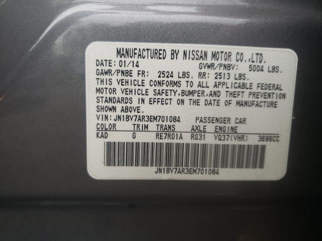 Photo 10 from auction – 2014 INFINITI Q50 BASE with VIN JN1BV7AR3EM701084