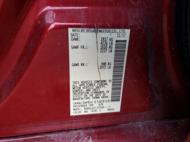 Photo 10 from auction – 2018 NISSAN ALTIMA 2.5 with VIN 1N4AL3AP8JC156916
