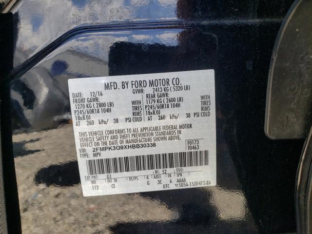 Photo 10 from auction – 2017 FORD EDGE SE with VIN 2FMPK3G9XHBB30338